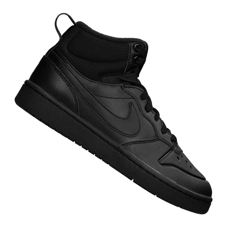 Nike Court Borough Mid 2 Schuh (GS) Jr BQ5440-001 schwarz