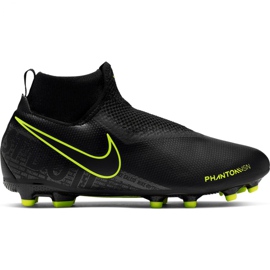 Nike Phantom Vsn Academy Df FG / MG Jr AO3287-007 Fußballschuhe schwarz schwarz