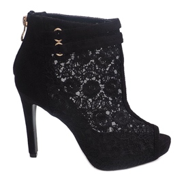 Sandalen mit hohem Absatz 8709 Schwarz