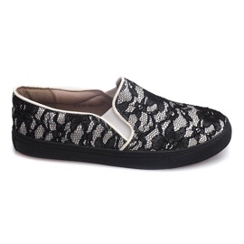 Slip Sneakers Slip Lace Q10 Weiß schwarz