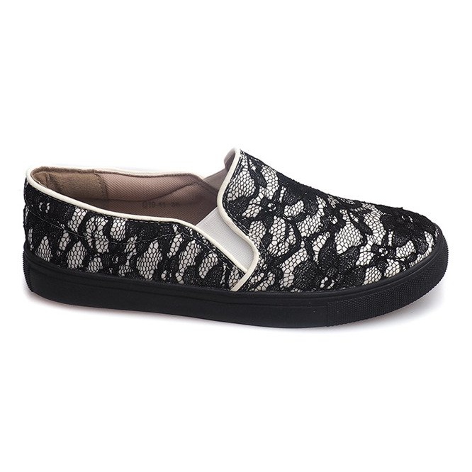 Slip Sneakers Slip Lace Q10 Weiß schwarz