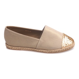 Leinen Espadrilles 761-1 Khaki Sneakers mehrfarbig grün