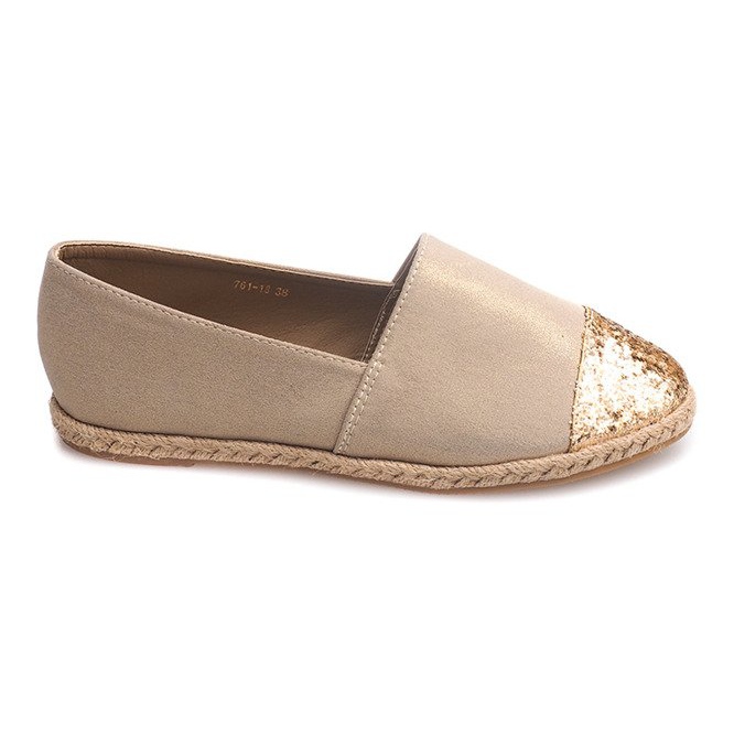 Leinen Espadrilles 761-1 Khaki Sneakers mehrfarbig grün