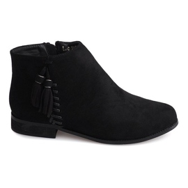 Wildleder Booties Boho 99-8 Schwarz