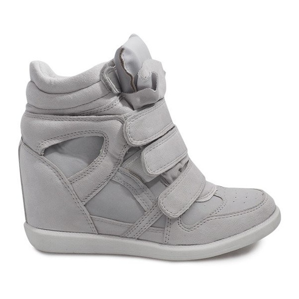 Graue Sneakers mit Keilabsatz FY8515