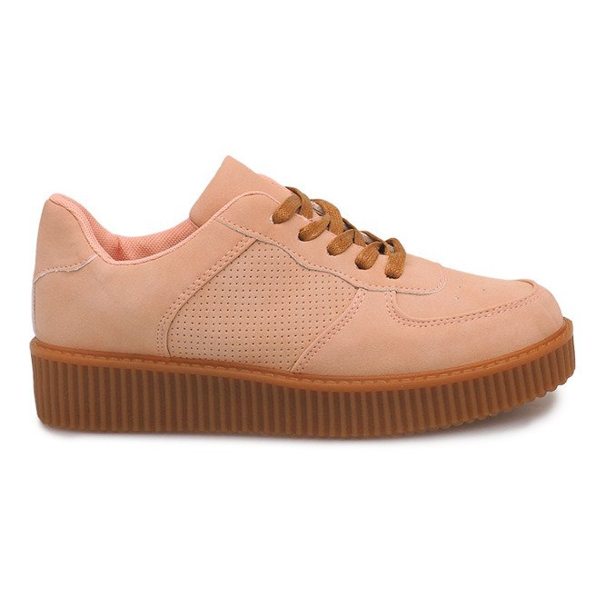 Creepers Stiefel auf der nackten Plattform HBK1015 beige