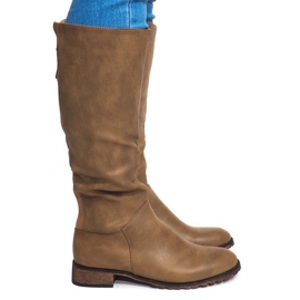 Hohe warme Stiefel BL2830 Khaki grün