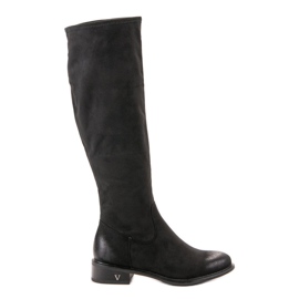 VINCEZA Wildlederstiefel schwarz