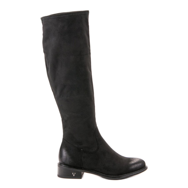 VINCEZA Wildlederstiefel schwarz