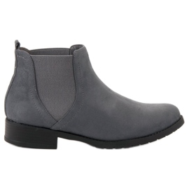 SHELOVET Chelsea-Stiefel aus Wildleder grau