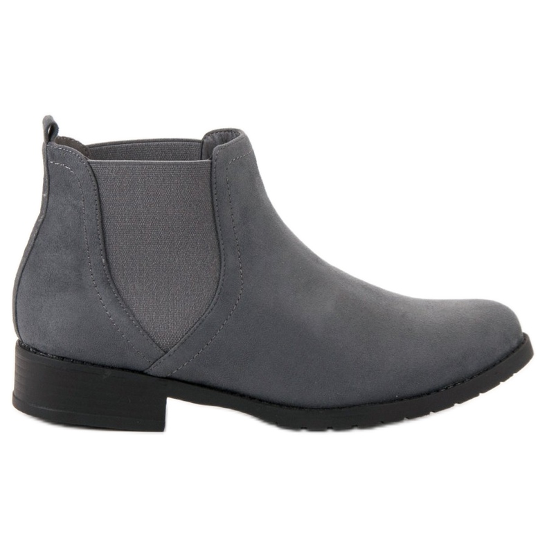 SHELOVET Chelsea-Stiefel aus Wildleder grau