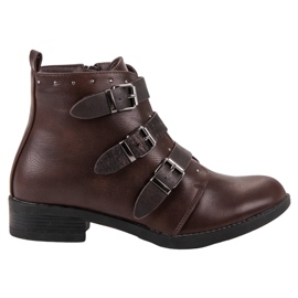 Small Swan Stiefel mit Zierstreifen braun