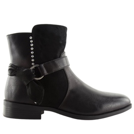 Schwarze schwarze Damenstiefel 1046-PA Schwarz