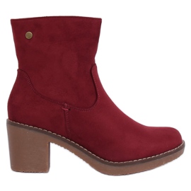 Stiefel mit Gummiabsatz weinrot 8B852 Wine
