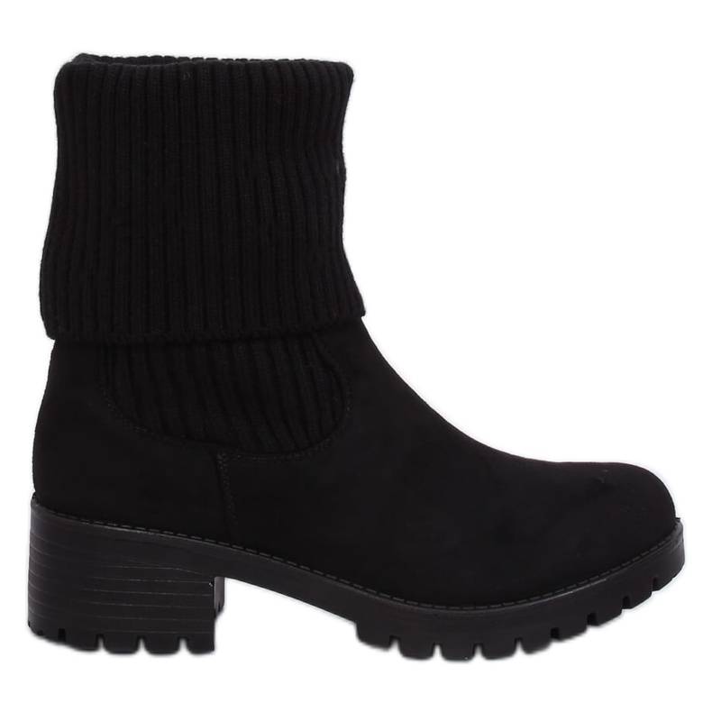 Schwarze Damenstiefel mit Rahmen ZX2804 Black