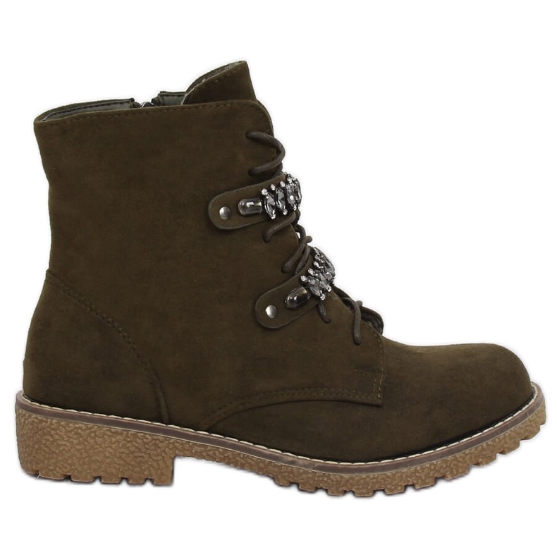 Grüne Schnürstiefel H8-118 Grün