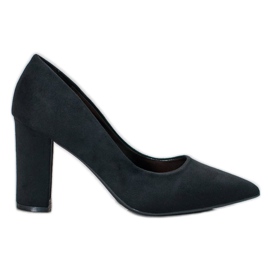 Laura Mode Schwarze Wildleder Pumps