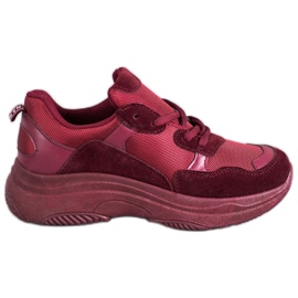 SHELOVET Burgunder Sportschuhe rot