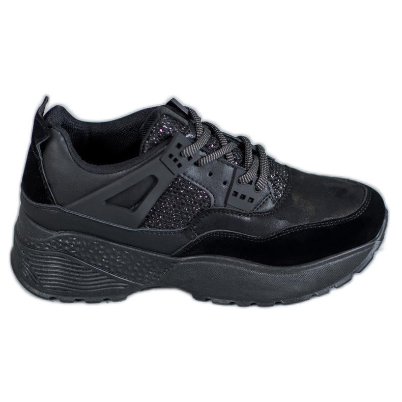 SHELOVET Schwarze Moro-Turnschuhe