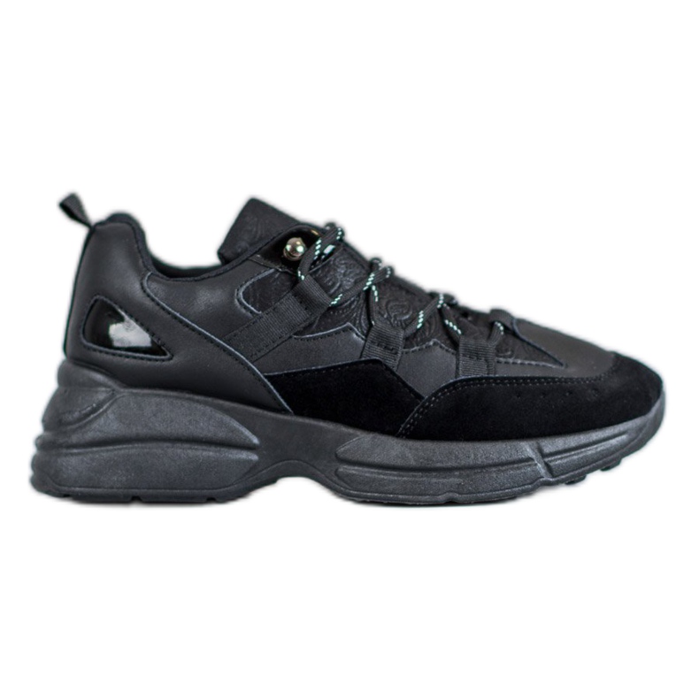 Muto Sportschuhe mit Glitzer schwarz