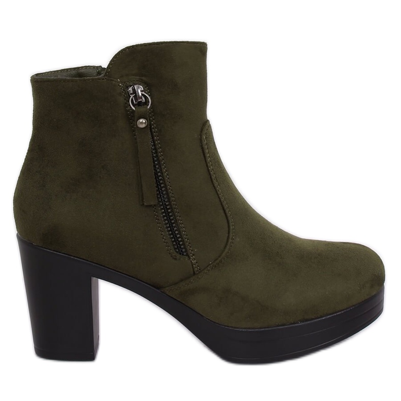 Grüne Stiefel mit hohen Absätzen 8B882 Grün