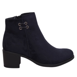 Marineblaue Damen 8B982 Blaue Stiefel mit hohen Absätzen