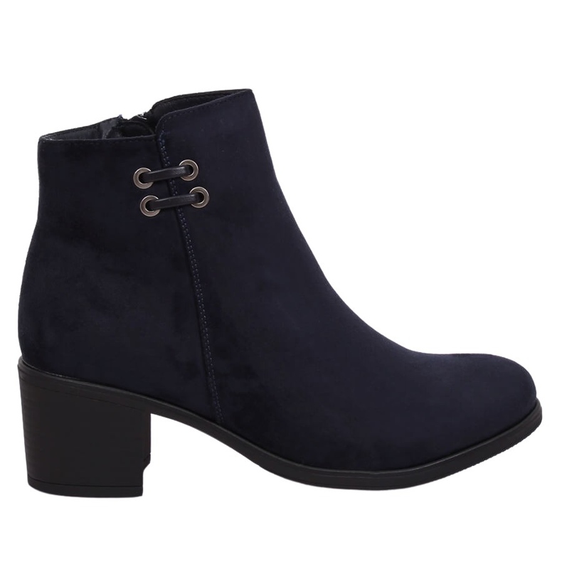 Marineblaue Damen 8B982 Blaue Stiefel mit hohen Absätzen navy blau