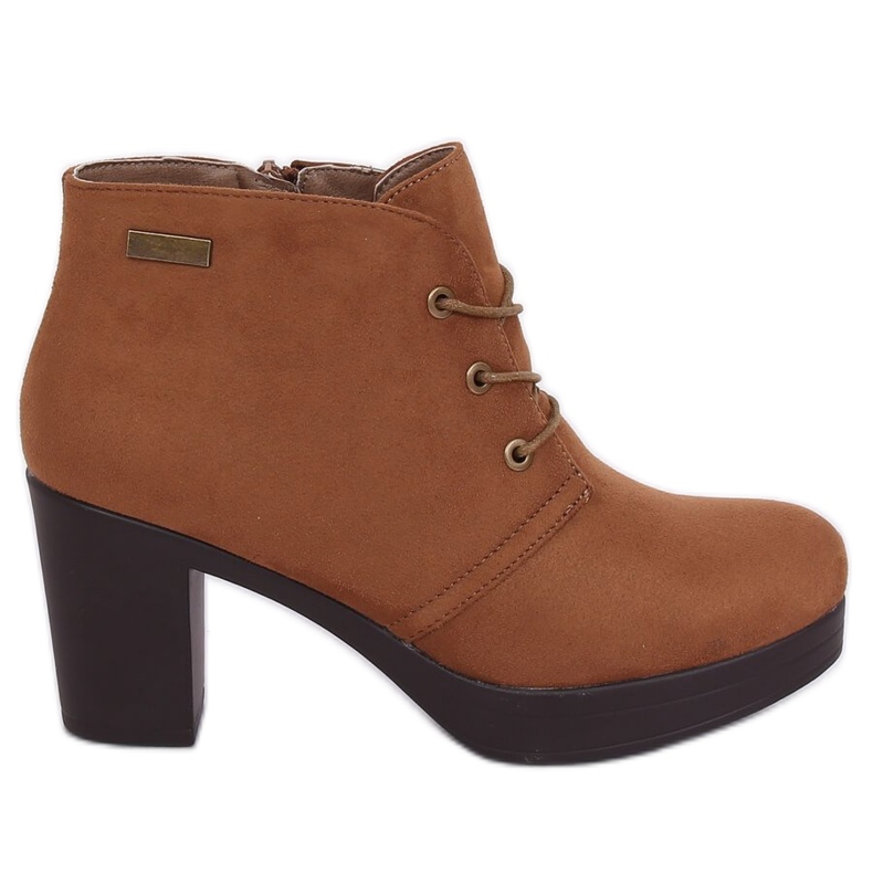 Hochhackige Schuhe 8B883 Khaki braun