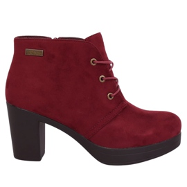 Maroon 8B883 Wein High Heels rot