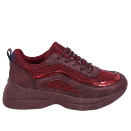 BY-082 Weinrote bordeauxrote Sportschuhe
