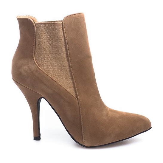 Stiefel mit hohem Absatz 3845-2 Khaki mehrfarbig