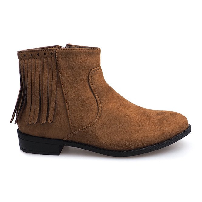 Wildlederstiefel im Stil von Boho 8355 Camel braun