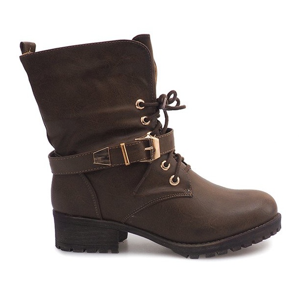 Workery 6616 Khaki Stiefel grün