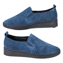 Filippo Slip-On-Sneakers aus Leder blau