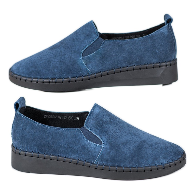 Filippo Slip-On-Sneakers aus Leder blau