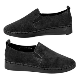 Filippo Slip-On-Sneakers aus Leder schwarz