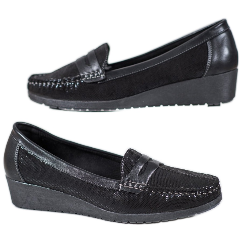 Comer Schwarze Loafer