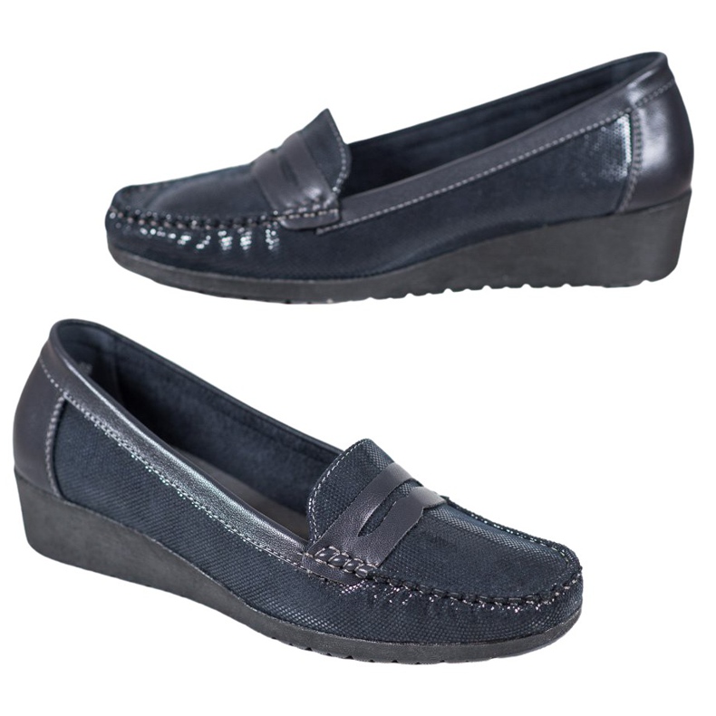 Comer Marineblaue Loafer