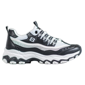 Yes Mile Sneakers mit Glitzer weiß schwarz