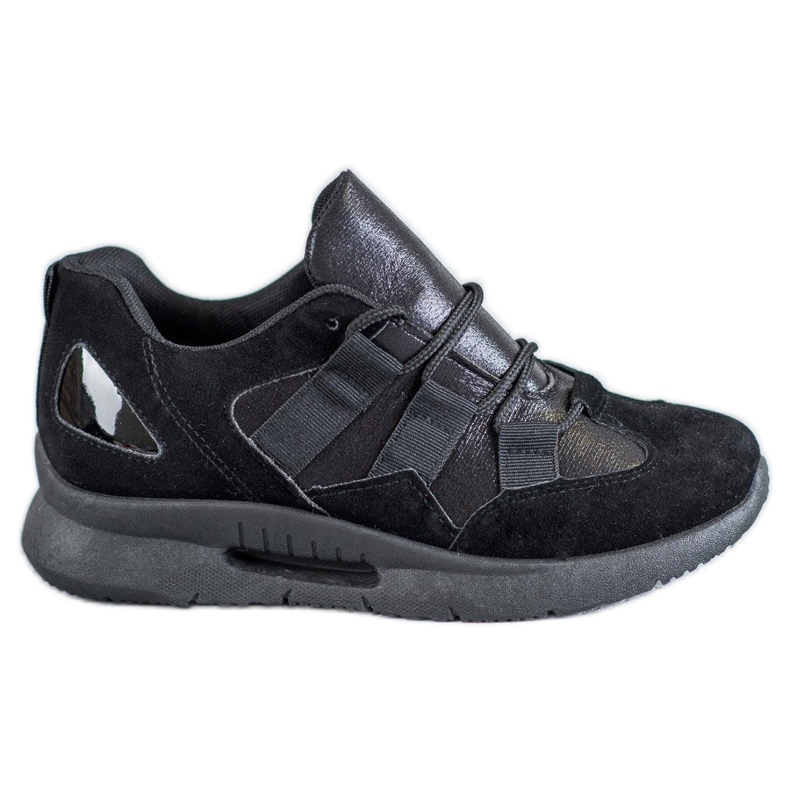 SHELOVET Sportschuhe aus Wildleder schwarz