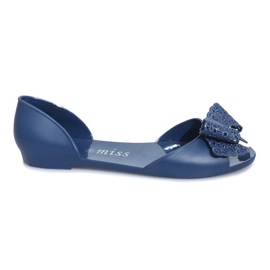 Meliski marineblaue Sandalen mit Delmar-Schleife
