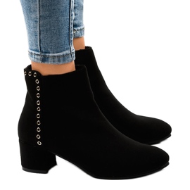 Schwarze Wildleder Stiefeletten am Z179 Post