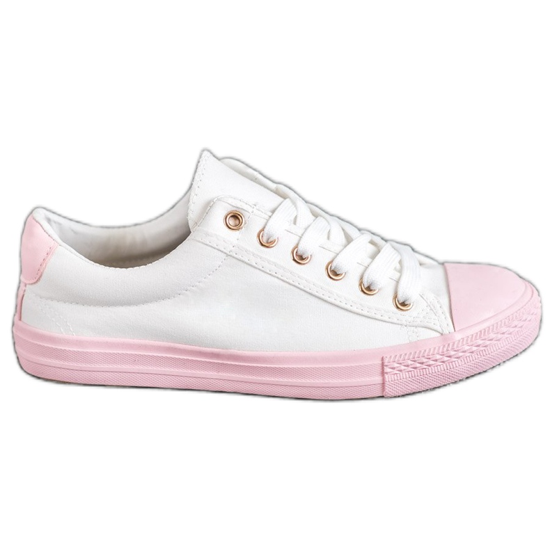 EXQUILY Bunte Turnschuhe weiß