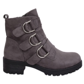 Grau Graue Stiefel für Damen Z144 Grau