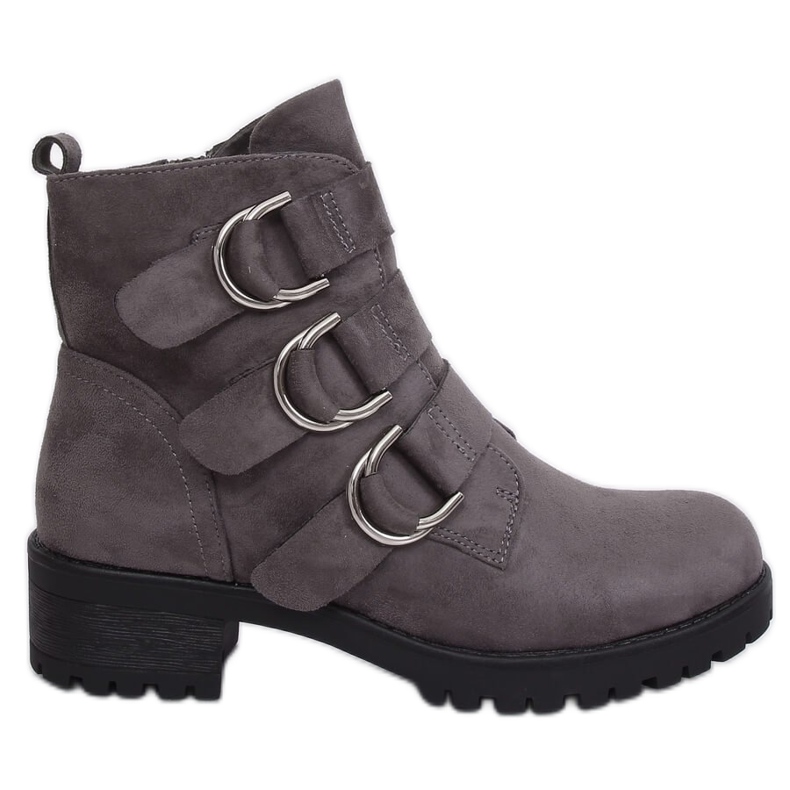 Grau Graue Stiefel für Damen Z144 Grau