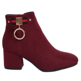 Burgunder Stiefel mit hohen Absätzen B8816-1 Wine rot