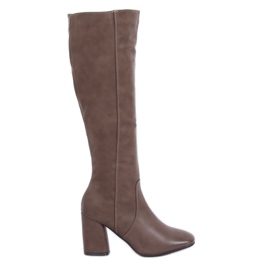 Klassische High Heels beige 5319 Khaki