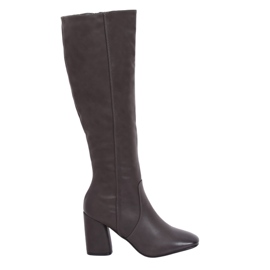 Grau High Heels klassisch grau 5319 Grau