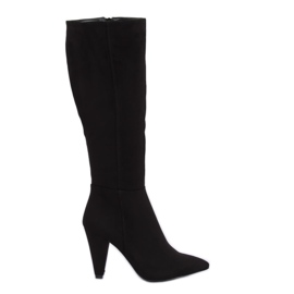 Klassische schwarze High Heels 8677 Schwarz