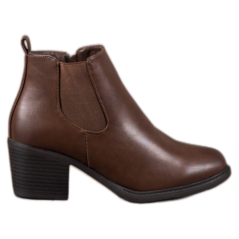 Anesia Paris braune Booties auf einem Pfosten